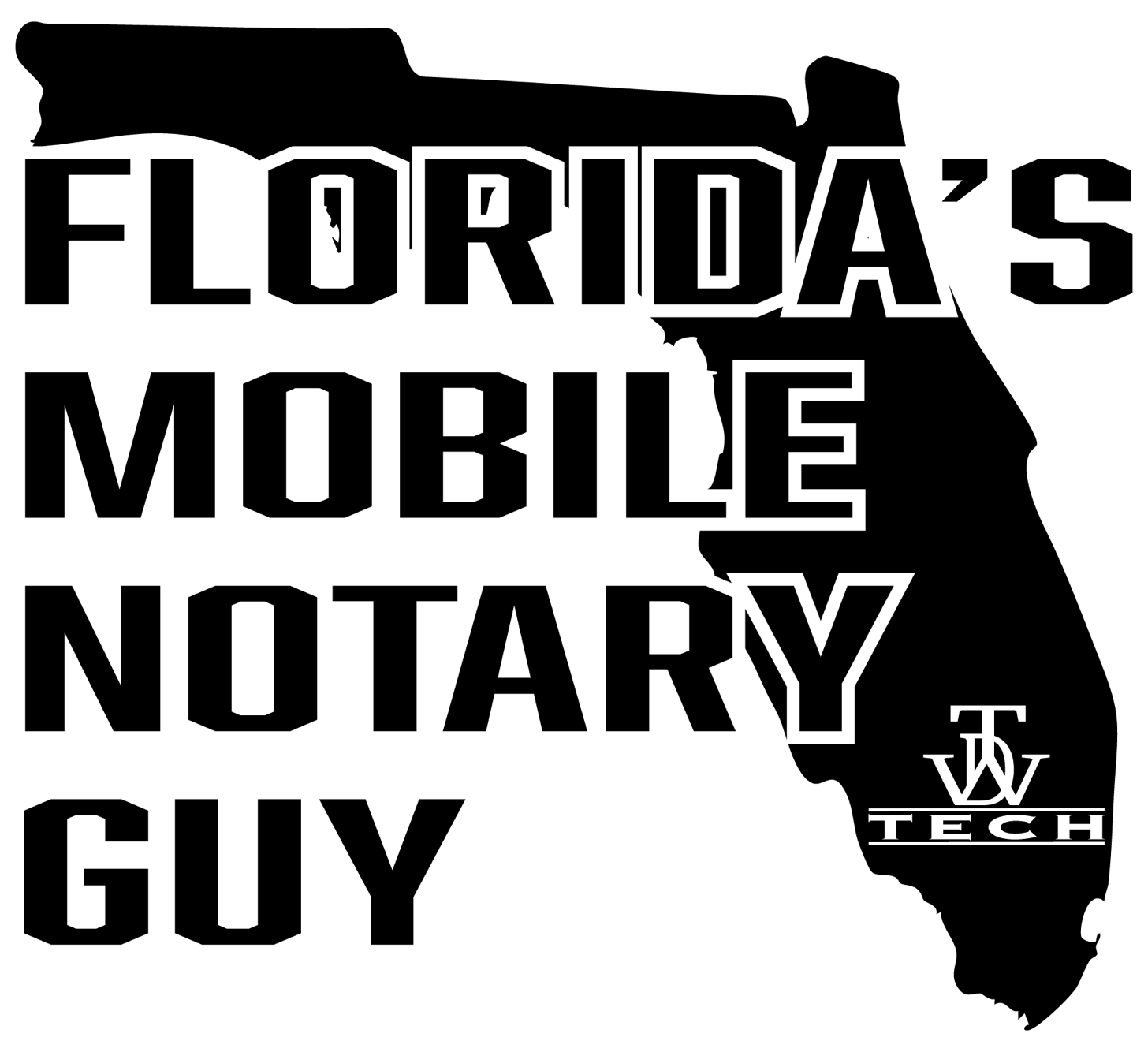 Florida's Mobile Notary Guy's Logo - Black